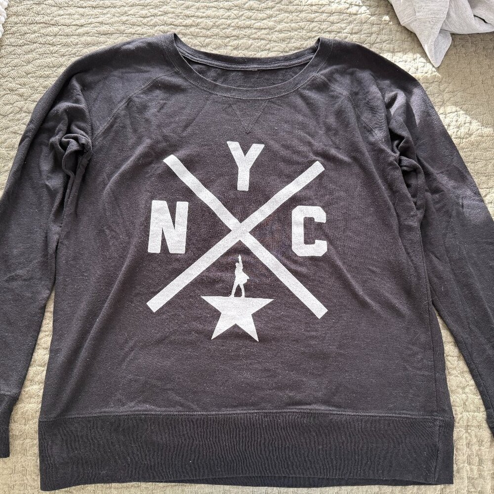 Official Hamilton NYC Sweatshirt, Size Large (Runs Smaller)